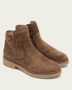 PORRONET Botines Planos Moka Con Cremallera Valerie Fashion