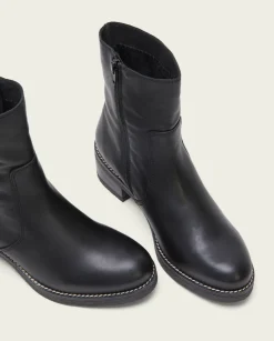 PORRONET Botines Planos Negros Con Cremallera Pax Online