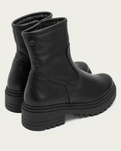 PORRONET Botines Planos Negros Con Cremallera Shani Store