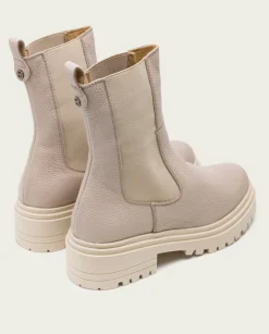 PORRONET Botines Planos Taupe Con Elasticos Shelby Discount