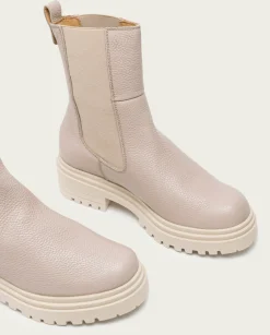 PORRONET Botines Planos Taupe Con Elasticos Shelby Discount