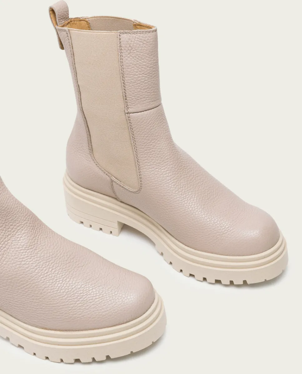 PORRONET Botines Planos Taupe Con Elasticos Shelby Discount