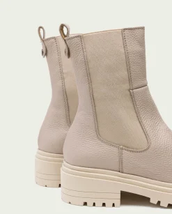 PORRONET Botines Planos Taupe Con Elasticos Shelby Discount