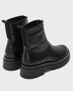 PORRONET Botines Planos Track Negros Con Cremallera Denisse Best