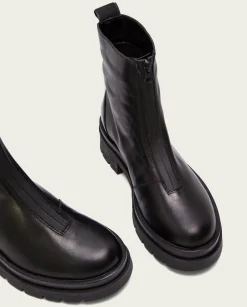 PORRONET Botines Planos Track Negros Con Cremallera Denisse Best