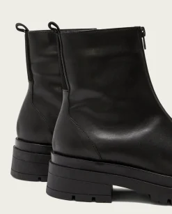 PORRONET Botines Planos Track Negros Con Cremallera Denisse Best