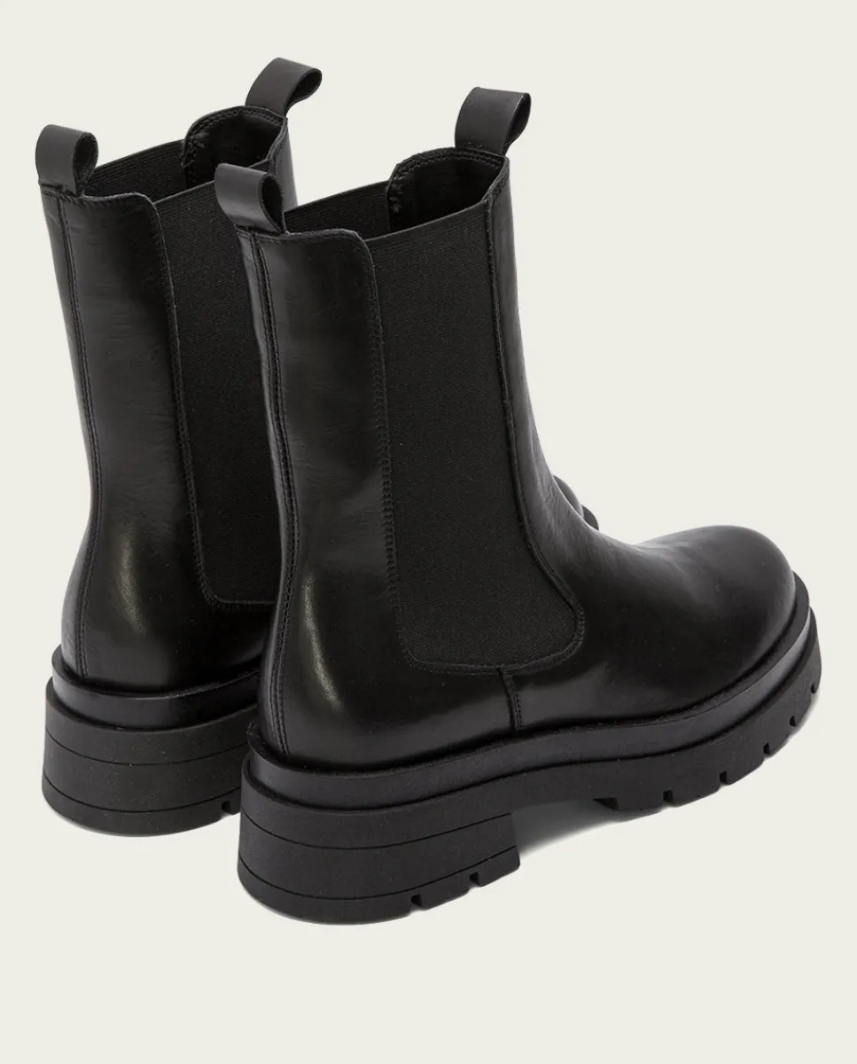 PORRONET Botines Planos Track Negros Con Elasticos Dakota Sale