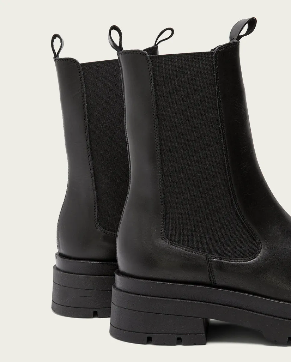 PORRONET Botines Planos Track Negros Con Elasticos Dakota Sale