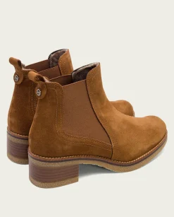 PORRONET Botines Serraje Cuero Con Elasticos Pau Fashion