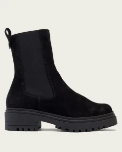 PORRONET Botines Serraje Negros Con Elasticos Sibila Cheap