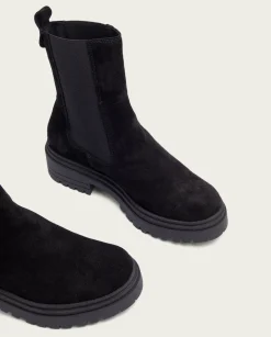 PORRONET Botines Serraje Negros Con Elasticos Sibila Cheap