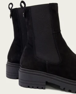 PORRONET Botines Serraje Negros Con Elasticos Sibila Cheap