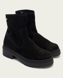 PORRONET Botines Serraje Negros Con Cremallera Sharon Discount