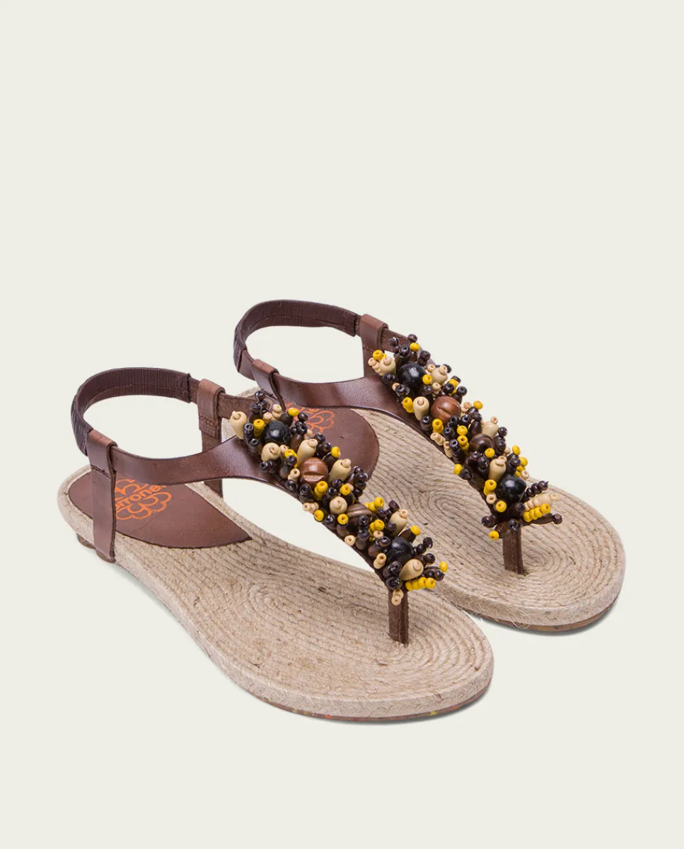 PORRONET Martia Piel Yute Moka Fashion