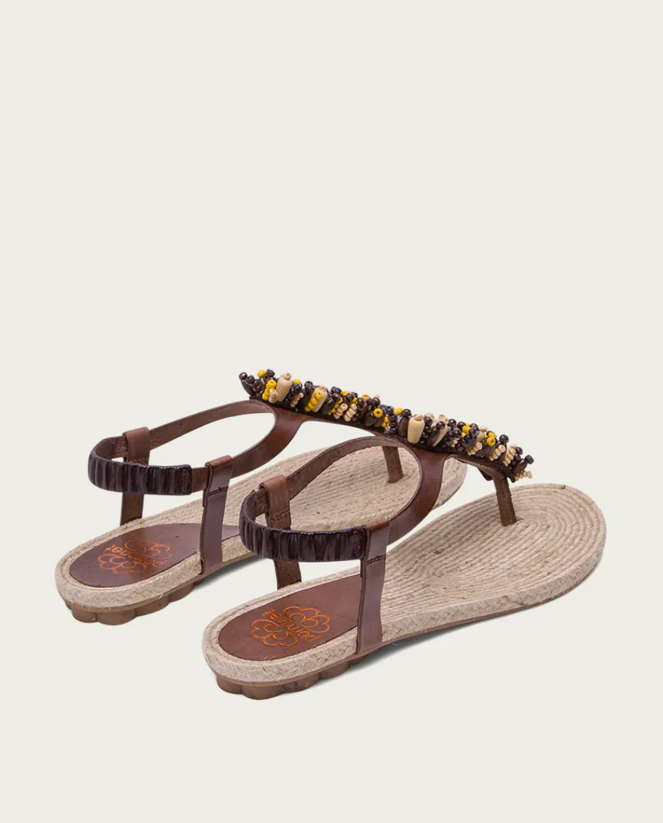 PORRONET Martia Piel Yute Moka Fashion