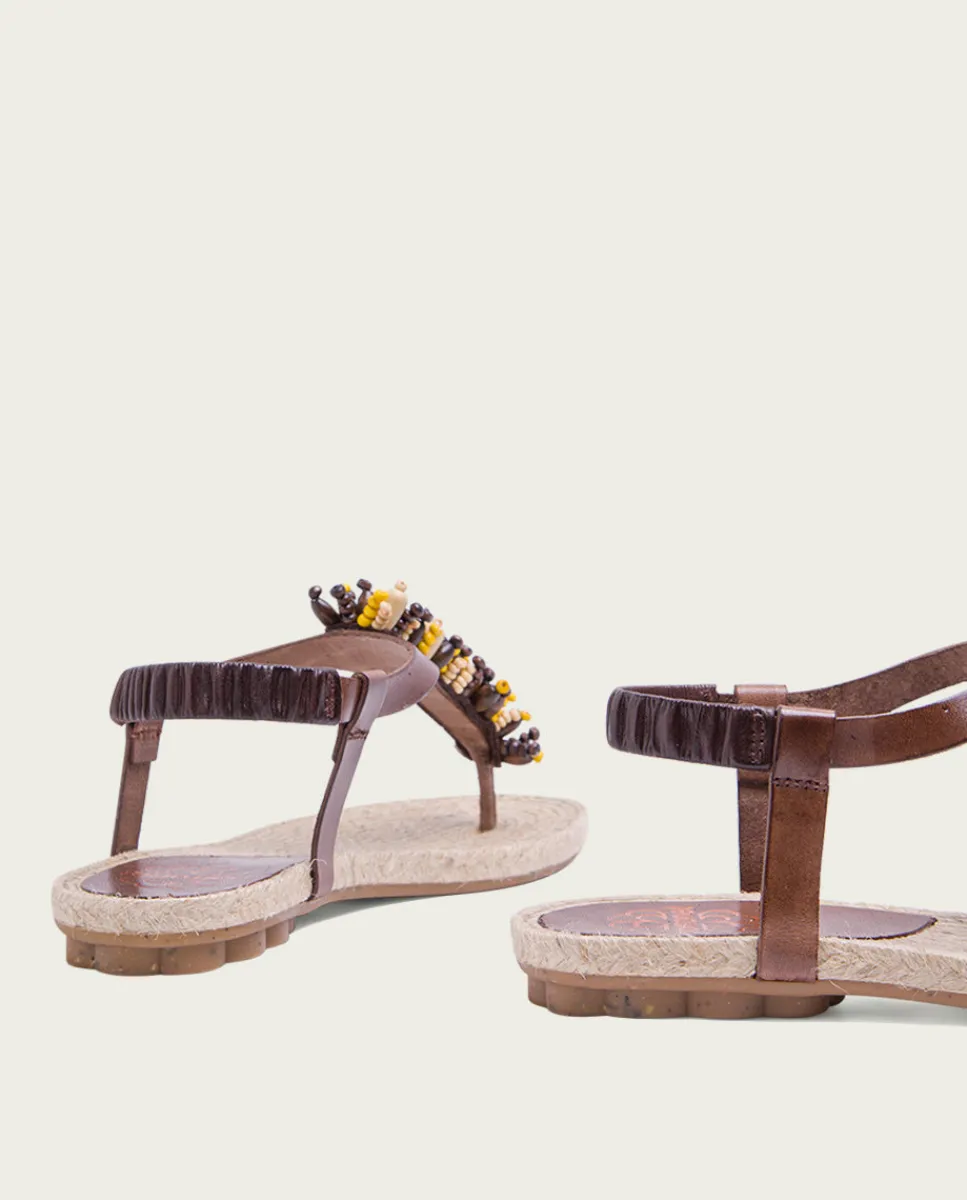 PORRONET Martia Piel Yute Moka Fashion