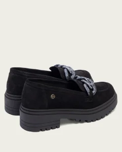 PORRONET Mocasines Planos Negros Con Adorno Saiko Best Sale