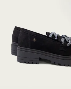 PORRONET Mocasines Planos Negros Con Adorno Saiko Best Sale