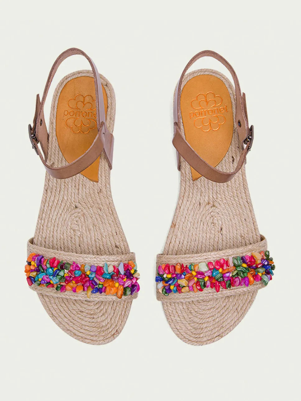 PORRONET Sandalia Plana Yute Y Piel Morgan Best Sale