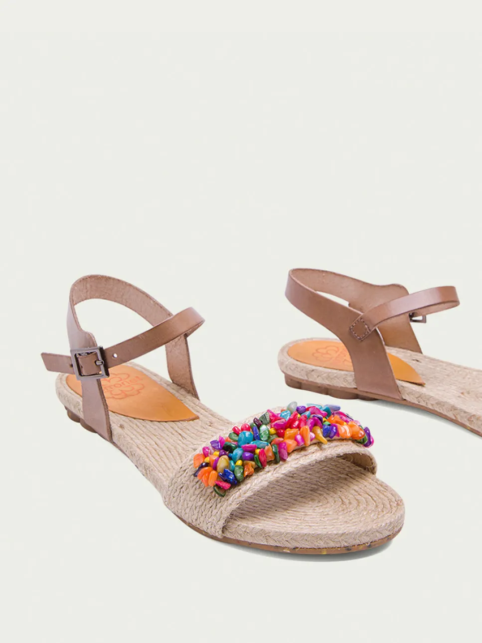 PORRONET Sandalia Plana Yute Y Piel Morgan Best Sale