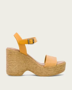 PORRONET Sandalia Tacón Alto Mostaza Michele Cheap