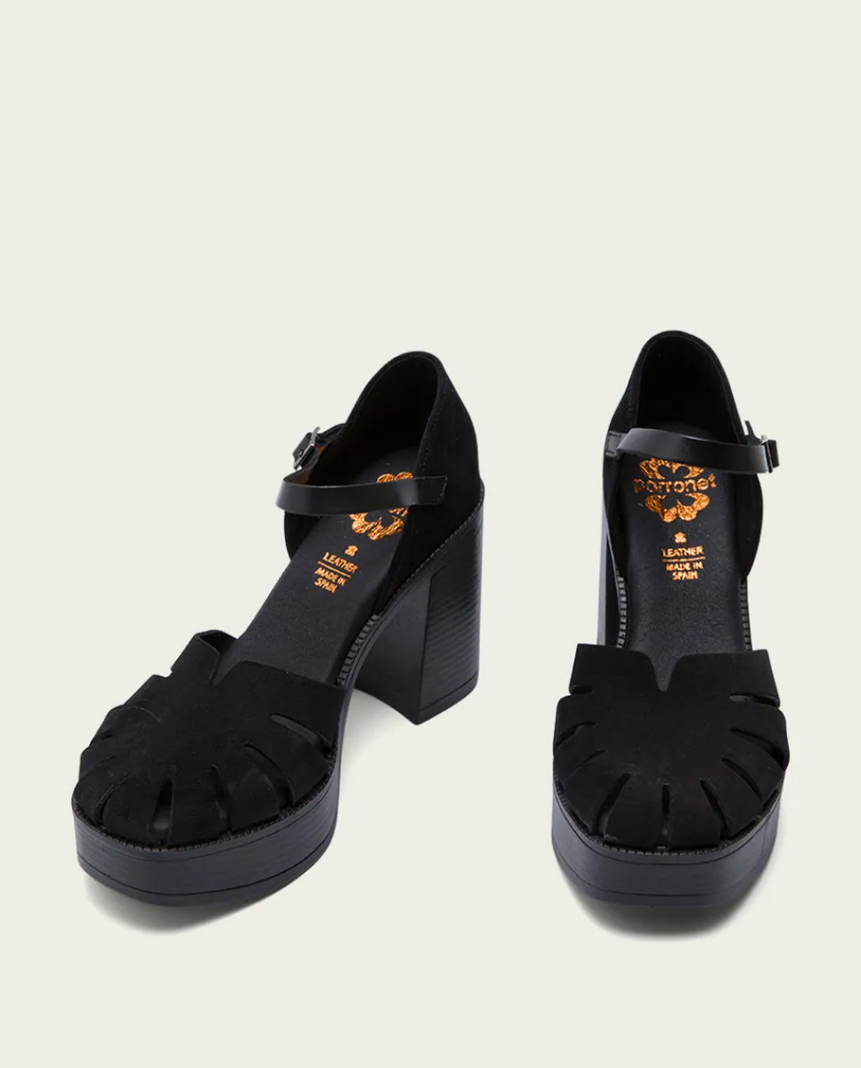 PORRONET Sandalia Tacón Alto Negro Adara Sale
