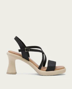 PORRONET Sandalia Tacón Alto Negro Karen Hot