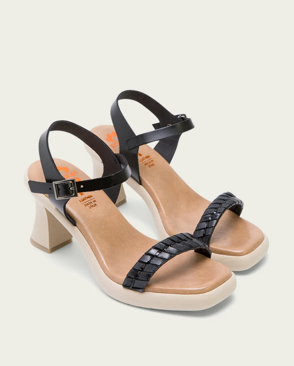 PORRONET Sandalia Tacón Alto Negro Kali Hot