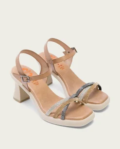 PORRONET Sandalia Tacón Alto Taupe Karah Cheap