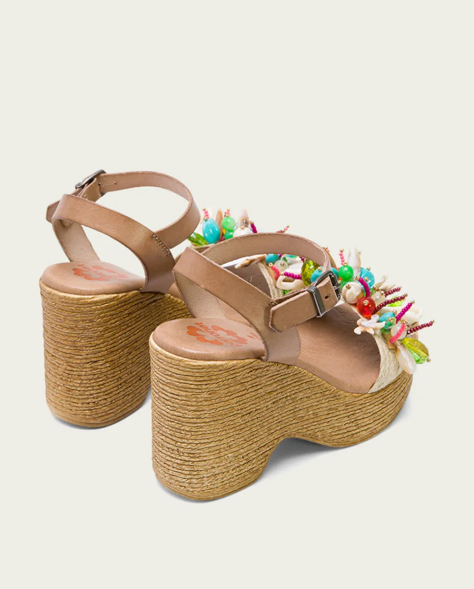 PORRONET Sandalia Tacón Alto Taupe Mirta Clearance