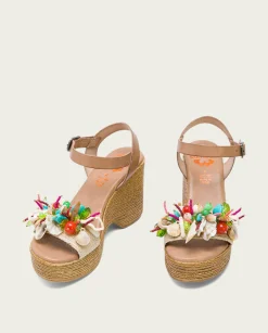 PORRONET Sandalia Tacón Alto Taupe Mirta Clearance