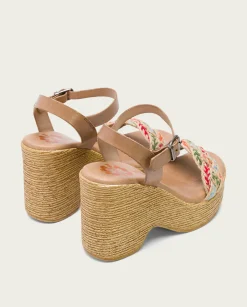 PORRONET Sandalia Tacón Alto Taupe Mariel Cheap