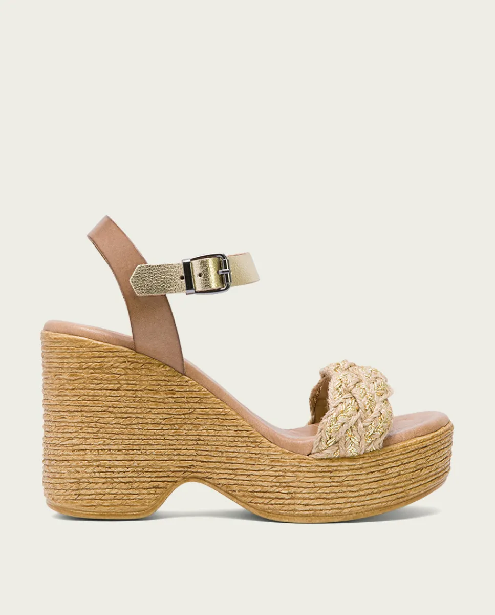 PORRONET Sandalia Tacón Alto Taupe Platino Raina Clearance