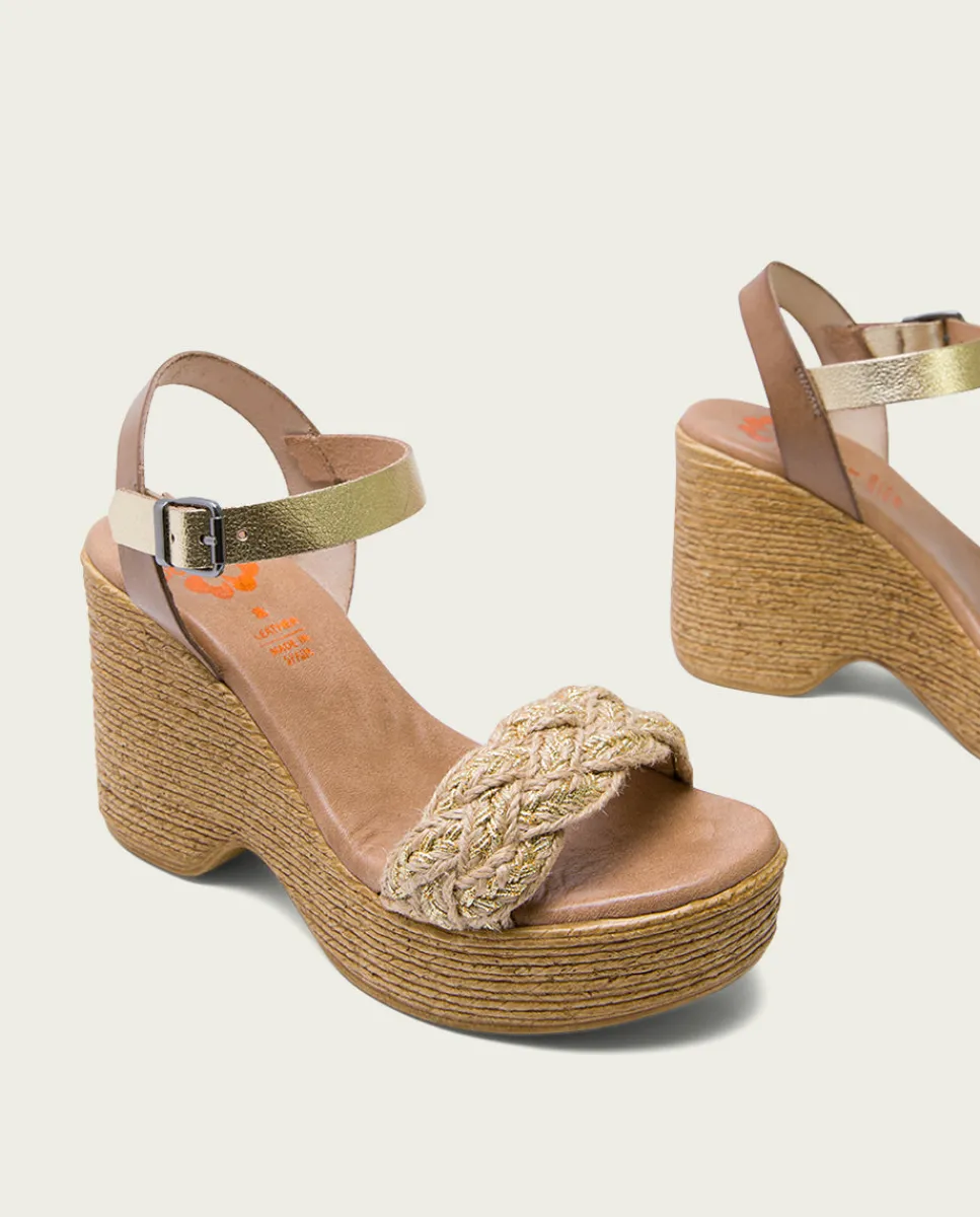 PORRONET Sandalia Tacón Alto Taupe Platino Raina Clearance