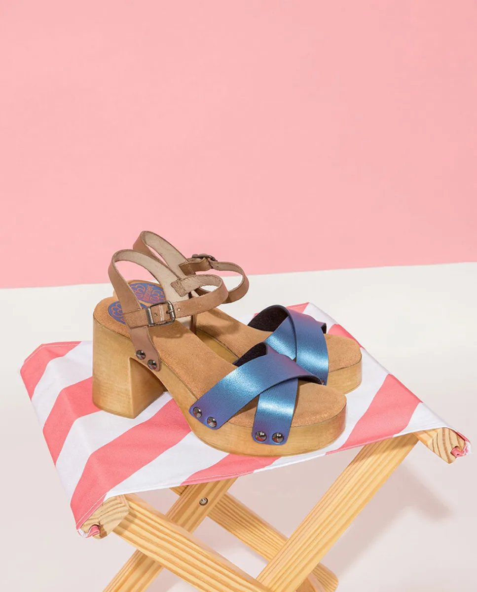 PORRONET Sandalia Tacón Azul Vega Best