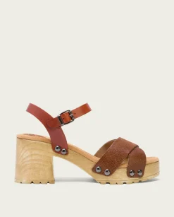 PORRONET Sandalia Tacón Medio Cuero Salma Outlet