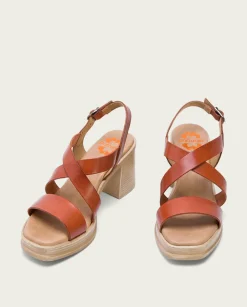 PORRONET Sandalia Tacón Medio Cuero Nadia Clearance