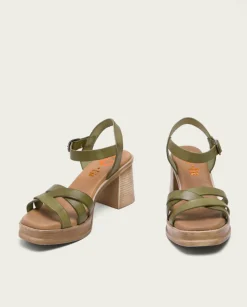 PORRONET Sandalia Tacón Medio De Piel Cuero Nicole Cheap