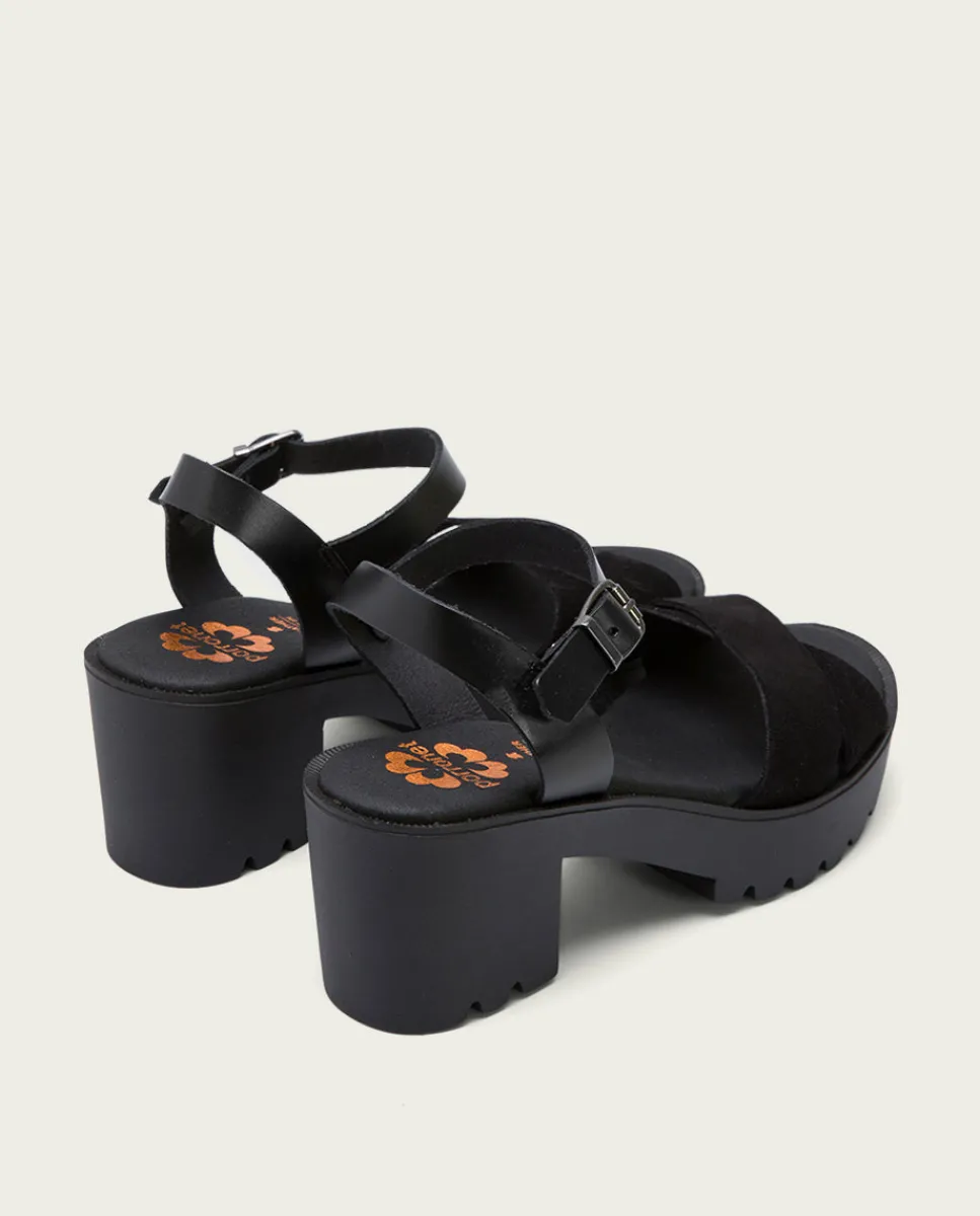 PORRONET Sandalia Tacón Medio Negro Anna Best Sale