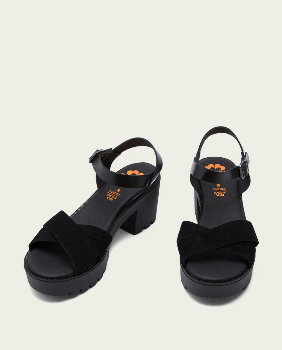 PORRONET Sandalia Tacón Medio Negro Anna Best Sale