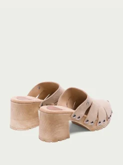 PORRONET Sandalia Tacón Serraje Arena Gia Outlet