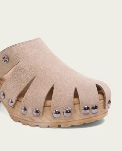 PORRONET Sandalia Tacón Serraje Arena Gia Outlet