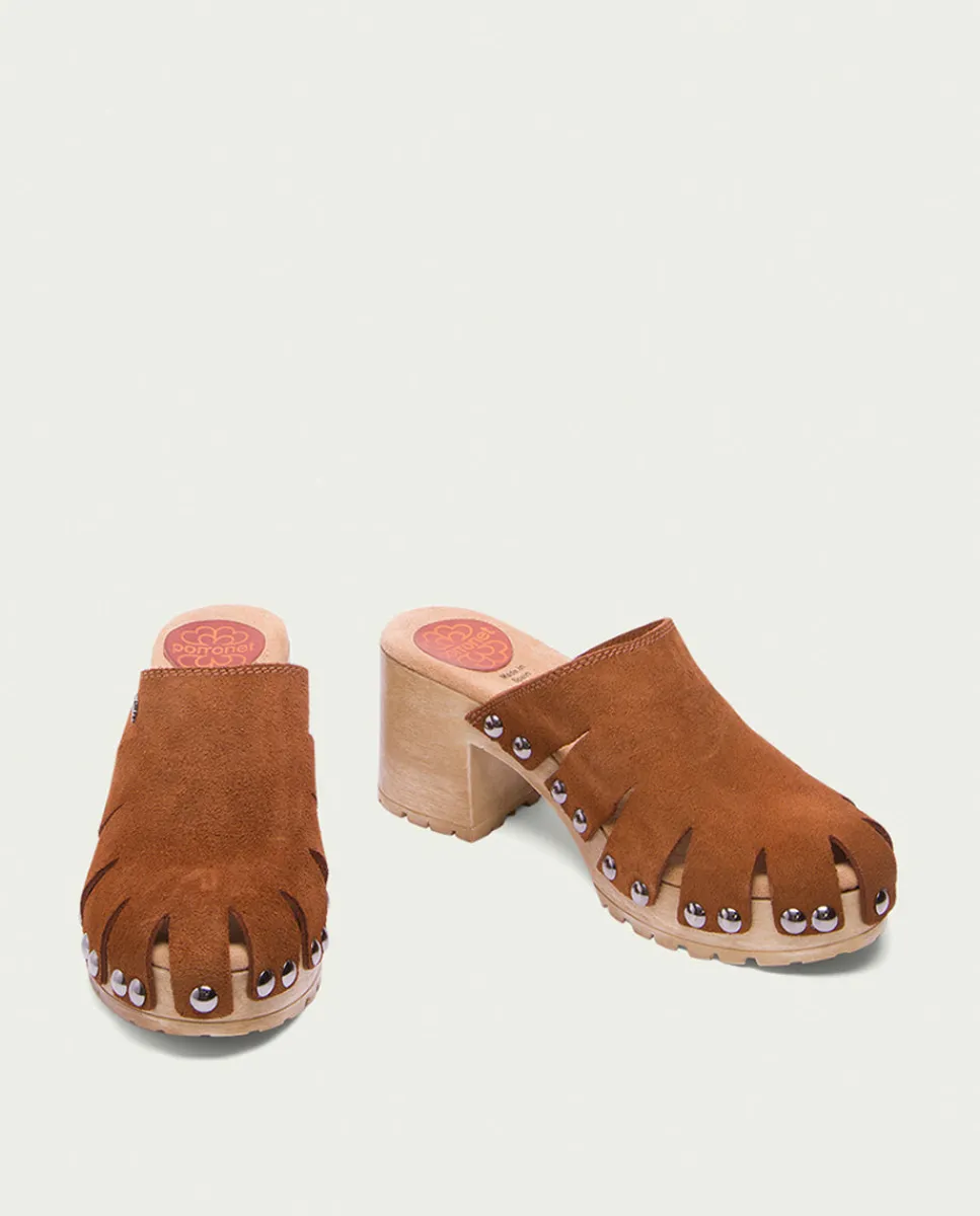 PORRONET Sandalia Tacón Serraje Cuero Gia Store